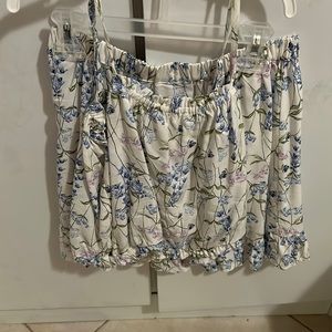 Flower tank top and matching skirt